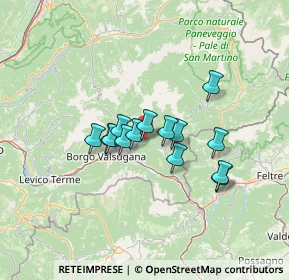 Mappa VIA DEI PRAI MAGRI, 38050 Bieno TN, Italia (9.58143)