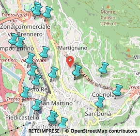Mappa Via Cesarini, 38121 Trento TN, Italia (1.29)