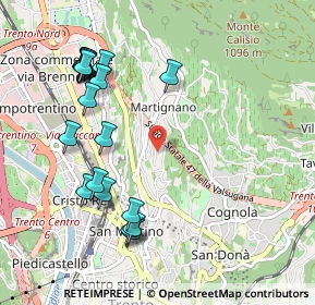 Mappa Via Cesarini, 38121 Trento TN, Italia (1.123)