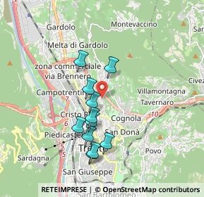 Mappa Via Cesarini, 38121 Trento TN, Italia (1.55)