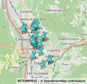 Mappa Via Cesarini, 38121 Trento TN, Italia (1.3915)