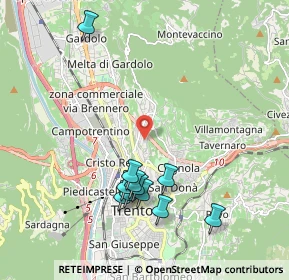 Mappa Via Cesarini, 38121 Trento TN, Italia (2.03273)