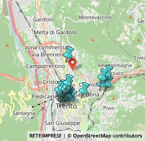 Mappa Via Cesarini, 38121 Trento TN, Italia (1.62)