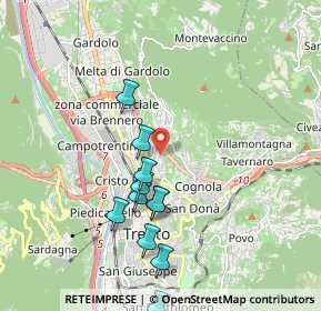 Mappa Via Cesarini, 38121 Trento TN, Italia (1.87455)