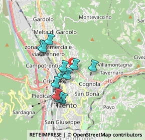 Mappa Via Cesarini, 38121 Trento TN, Italia (1.41583)