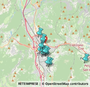 Mappa Via Cesarini, 38121 Trento TN, Italia (2.71727)