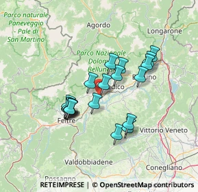 Mappa 32035 Santa Giustina BL, Italia (11.3125)