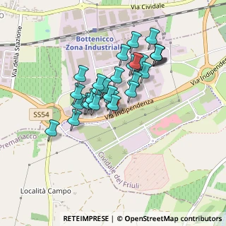 Mappa Strada Statale 54 54 Km 13-172 Variante, 33043 Cividale del Friuli UD, Italia (0.36207)