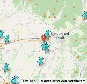 Mappa Strada Statale 54 54 Km 13-172 Variante, 33043 Cividale del Friuli UD, Italia (6.52333)