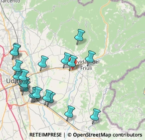 Mappa Strada Statale 54 54 Km 13-172 Variante, 33043 Cividale del Friuli UD, Italia (9.5135)