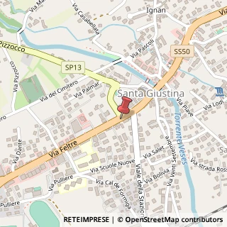 Mappa Via Feltre, 31, 32035 Santa Giustina, Belluno (Veneto)