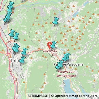 Mappa Strada delle Campagne, 38045 Civezzano TN, Italia (6.2475)