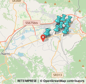 Mappa Strada di Poscargano, 05100 Terni TR, Italia (3.6525)