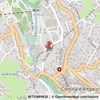 Mappa Via dello Stadio, 9, 32043 Cortina d'Ampezzo, Belluno (Veneto)