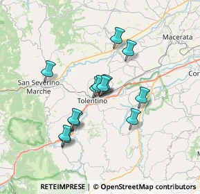 Mappa Via Giovanni Pascoli, 62029 Tolentino MC, Italia (5.76154)