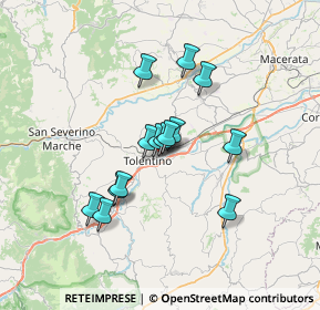 Mappa Via Giovanni Pascoli, 62029 Tolentino MC, Italia (5.49857)