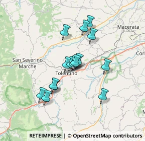 Mappa Via Pietro Nenni, 62029 Tolentino MC, Italia (5.74733)