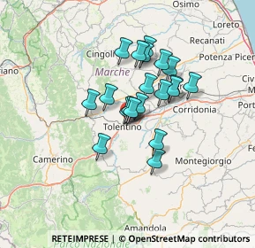 Mappa Via Pietro Nenni, 62029 Tolentino MC, Italia (10.0045)