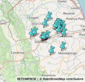 Mappa Via Pietro Nenni, 62029 Tolentino MC, Italia (10.911)