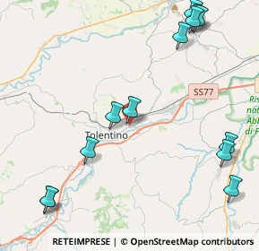 Mappa Via Tullio Colsalvatico, 62029 Tolentino MC, Italia (5.69308)