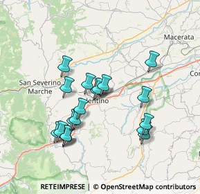 Mappa Viale Giacomo Brodolini, 62029 Tolentino MC, Italia (6.97053)