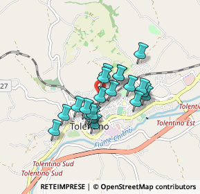 Mappa Via Adamello, 62029 Tolentino MC, Italia (0.6285)