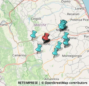 Mappa Via delle Fornaci, 62029 Tolentino MC, Italia (9.746)