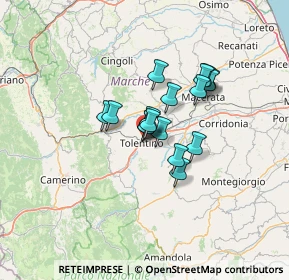 Mappa Via delle Fornaci, 62029 Tolentino MC, Italia (8.94353)