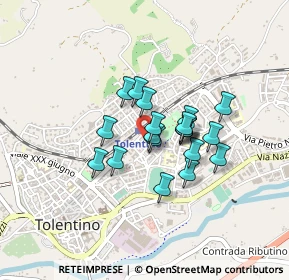 Mappa Via delle Fornaci, 62029 Tolentino MC, Italia (0.305)