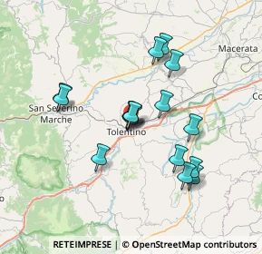 Mappa Via delle Fornaci, 62029 Tolentino MC, Italia (6.34688)