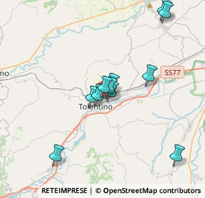 Mappa Via delle Fornaci, 62029 Tolentino MC, Italia (3.31909)