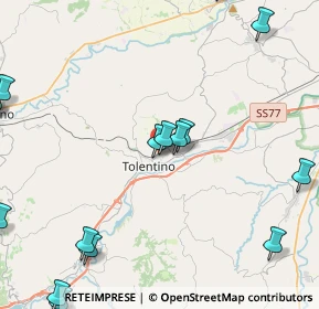 Mappa Via delle Fornaci, 62029 Tolentino MC, Italia (6.49706)