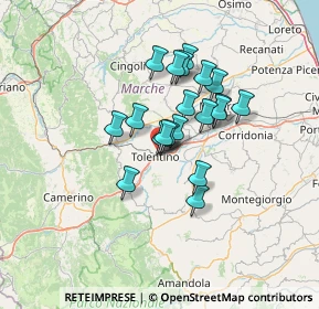 Mappa Via Brodolini Giacomo, 62029 Tolentino MC, Italia (10.1175)