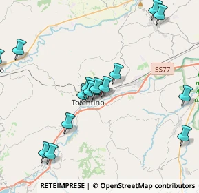 Mappa Via Brodolini Giacomo, 62029 Tolentino MC, Italia (5.4475)