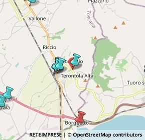 Mappa Località Terontola Alta, 52044 Cortona AR, Italia (3.4545)