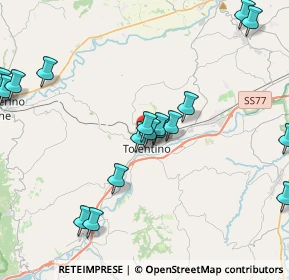 Mappa Via Col di Lana, 62029 Tolentino MC, Italia (5.182)