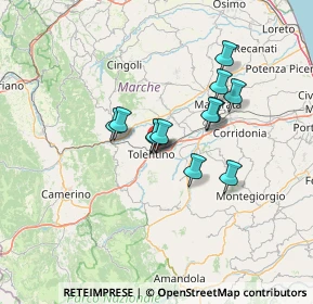 Mappa 62029 Tolentino MC, Italia (10.21333)