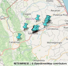 Mappa 62029 Tolentino MC, Italia (8.19467)