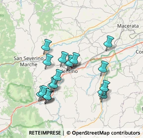Mappa 62029 Tolentino MC, Italia (6.92737)
