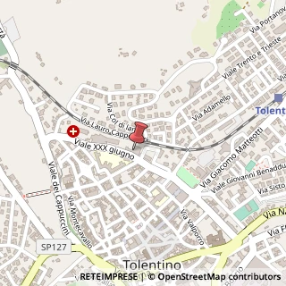 Mappa Viale XXX Giugno, 40, 62029 Tolentino, Macerata (Marche)