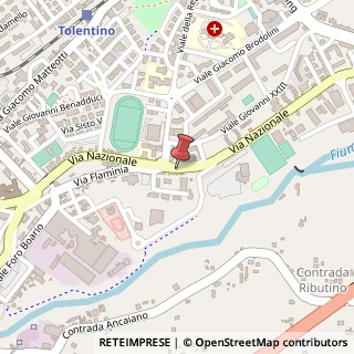 Mappa Via Nazionale, 48-50, 62029 Tolentino, Macerata (Marche)