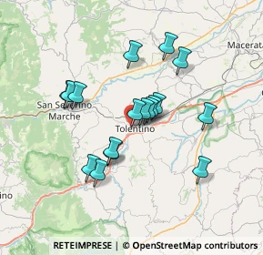 Mappa Via Achille Barilatti, 62029 Tolentino MC, Italia (6.14)