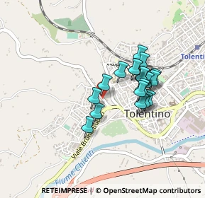 Mappa Via Achille Barilatti, 62029 Tolentino MC, Italia (0.3505)