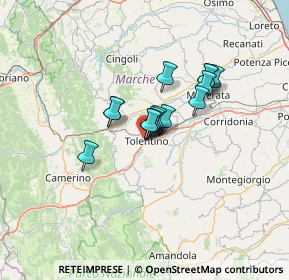 Mappa Via Achille Barilatti, 62029 Tolentino MC, Italia (8.454)