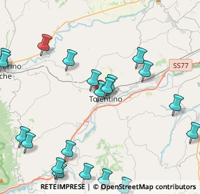 Mappa Via Achille Barilatti, 62029 Tolentino MC, Italia (5.471)