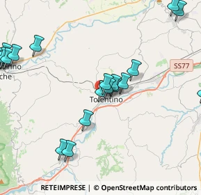 Mappa Via Achille Barilatti, 62029 Tolentino MC, Italia (5.1375)