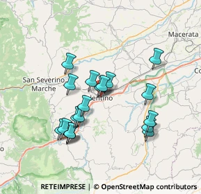 Mappa Via Flaminia, 62029 Tolentino MC, Italia (6.64579)