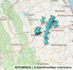 Mappa Via Flaminia, 62029 Tolentino MC, Italia (10.01)