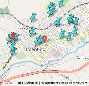 Mappa Via Valporro, 62029 Tolentino MC, Italia (0.605)