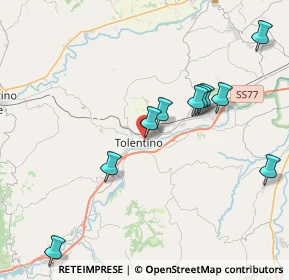 Mappa Via delle Cartiere, 62029 Tolentino MC, Italia (4.66818)